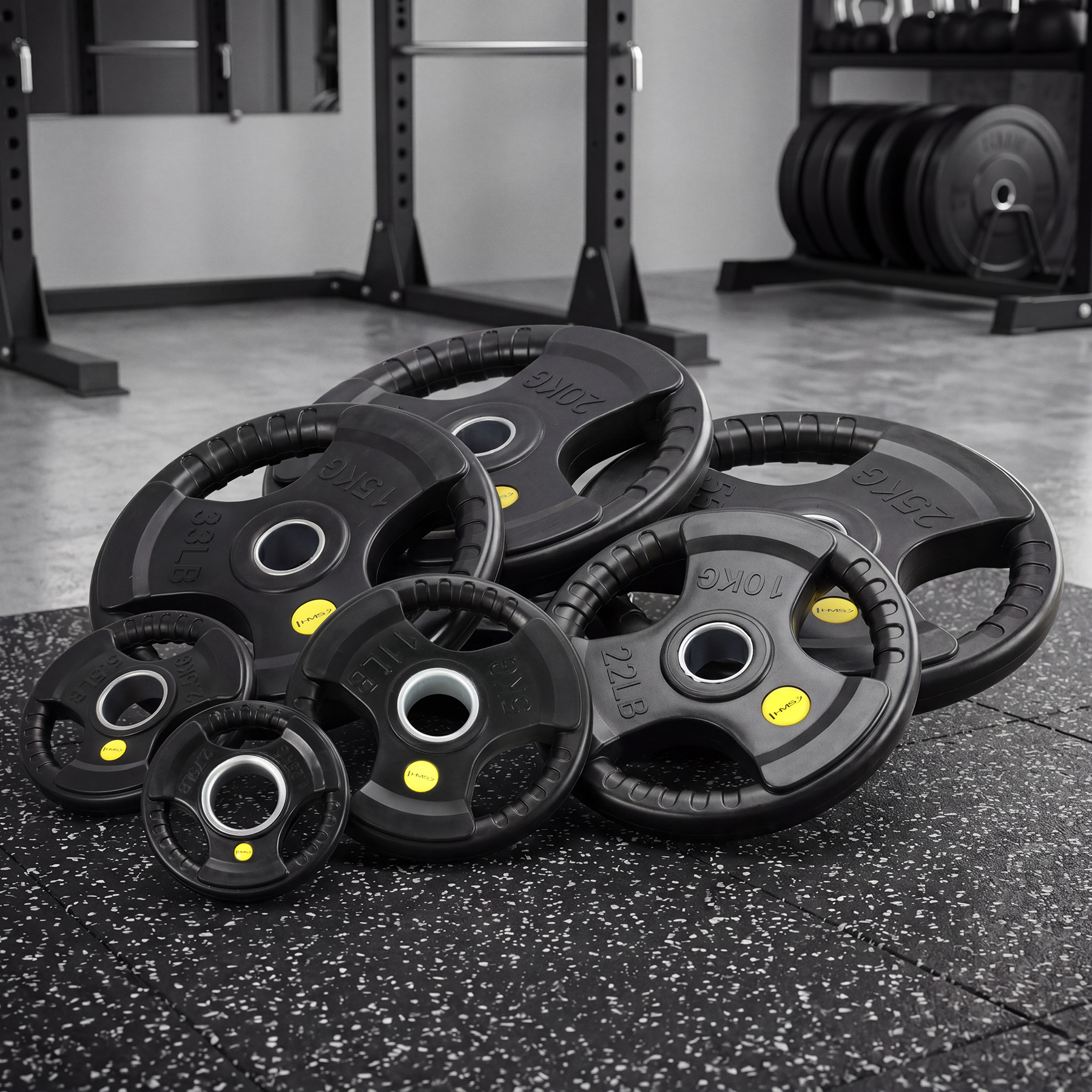Olympijský pogumovaný kotouč HMS TOK01 Pro, 1,25 kg