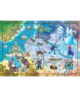 Clementoni puzzle 1000 dílků - Disney Mapa Frozen