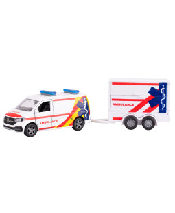 Kids Globe Traffic VW Transporter ambulance na zpětný chod, 27,5cm