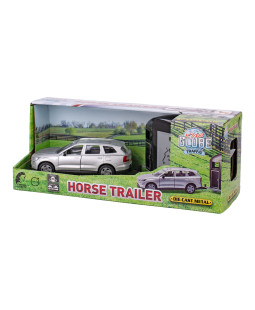 Kids Globe Traffic Volvo EX90 s přívěsem pro koně zpětný chod, 28cm 