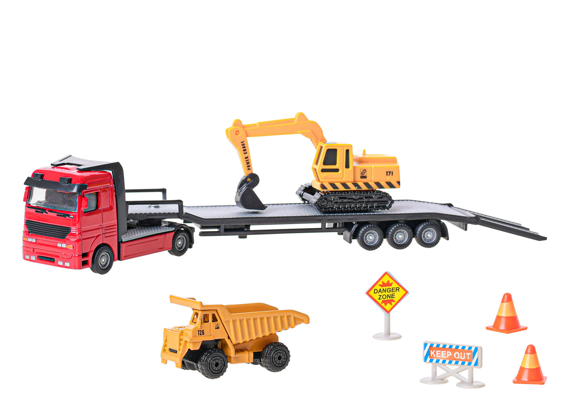 Play Traffic nakladač se stavebním autem volný chod, 25cm