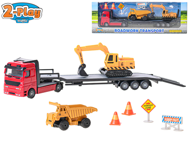 Play Traffic nakladač se stavebním autem volný chod, 25cm