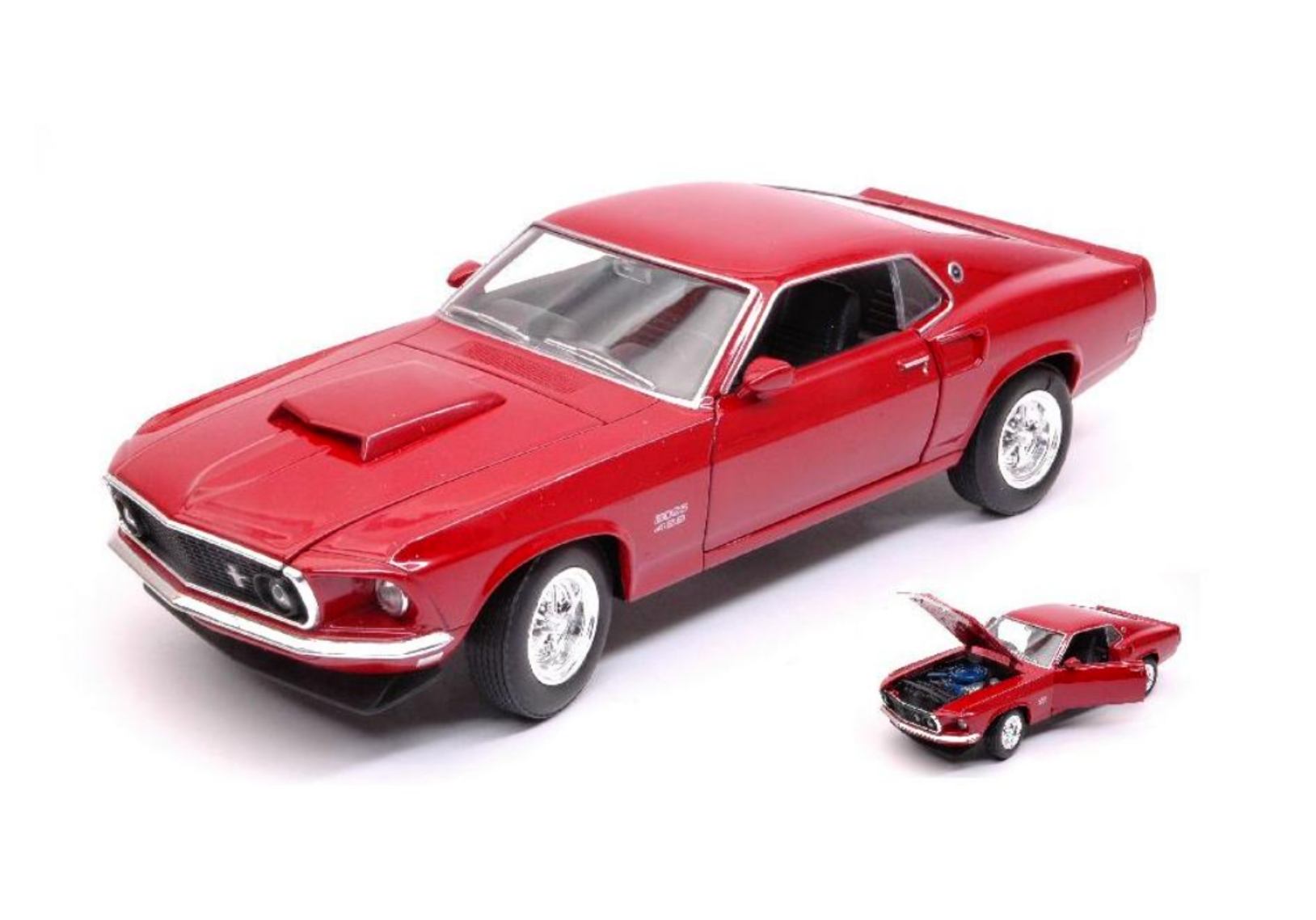 Welly Ford Mustang Boss 429, 1969, červený 1:24