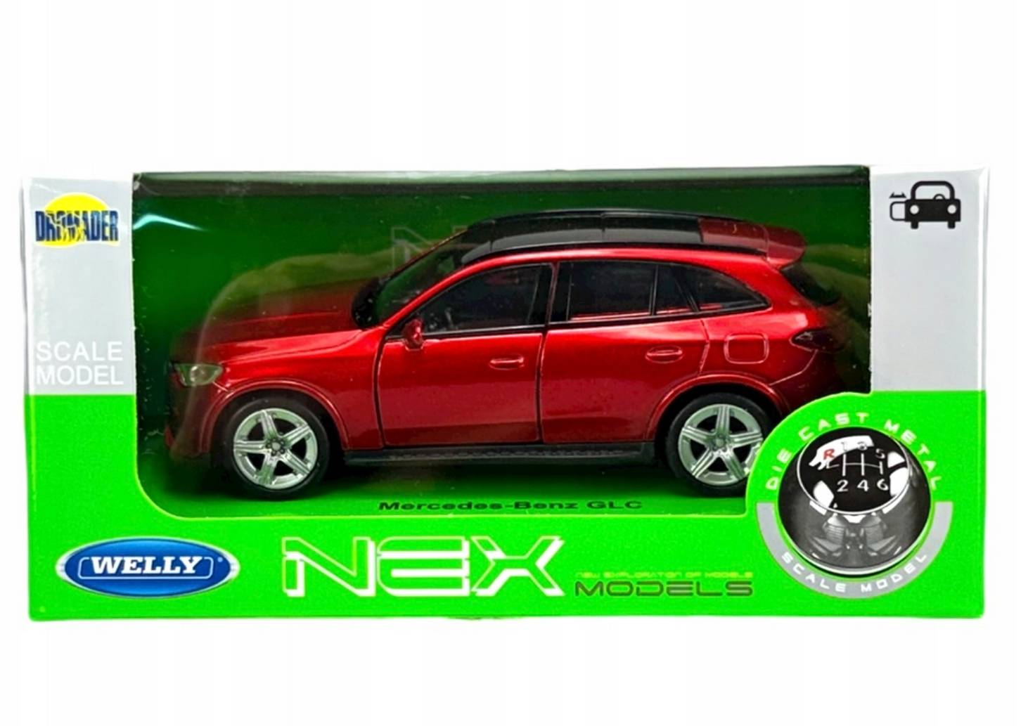 Welly Mercedes-Benz GLC červený, 1:34-39