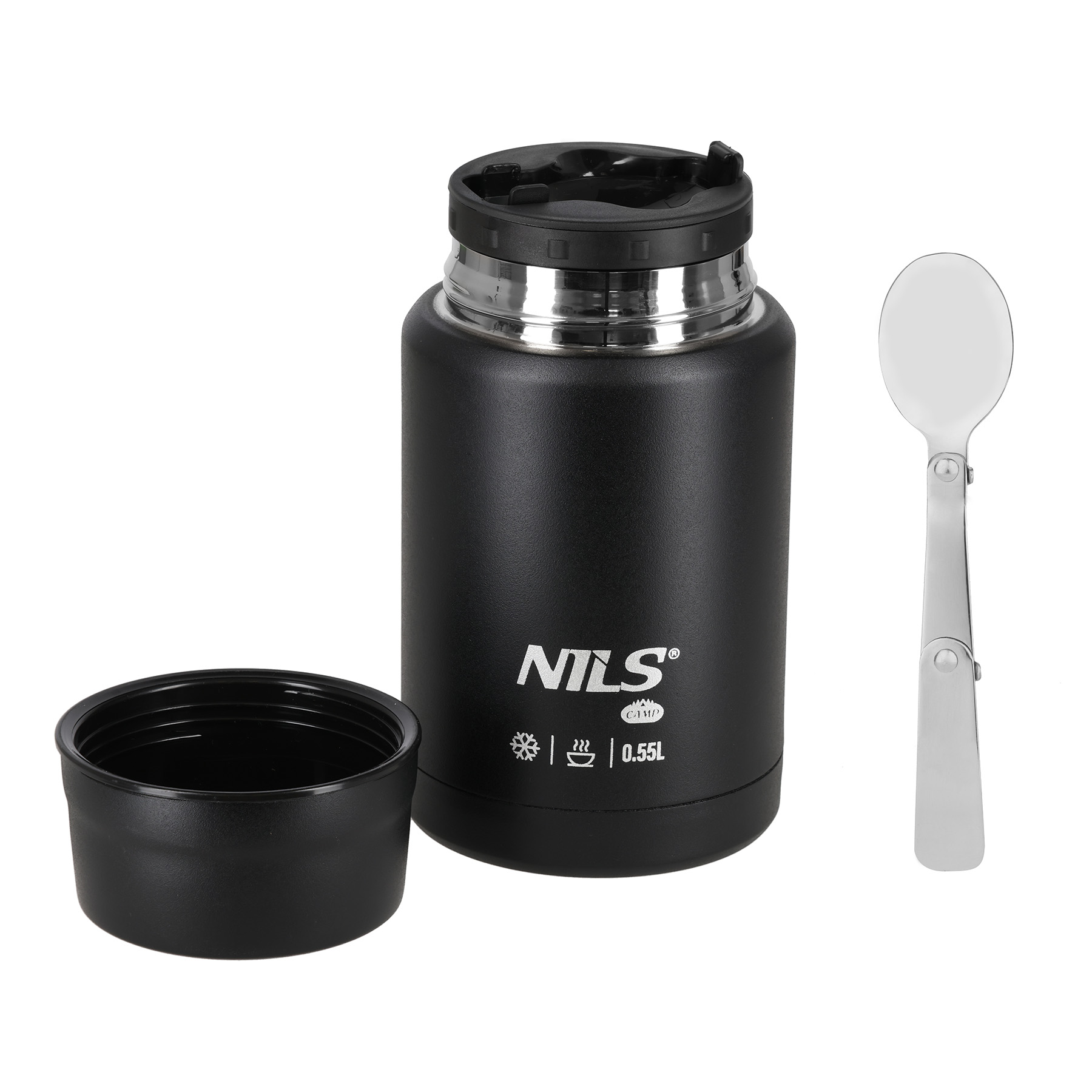 Termoska na jídlo NILS Camp NC3807, černá, 550 ml