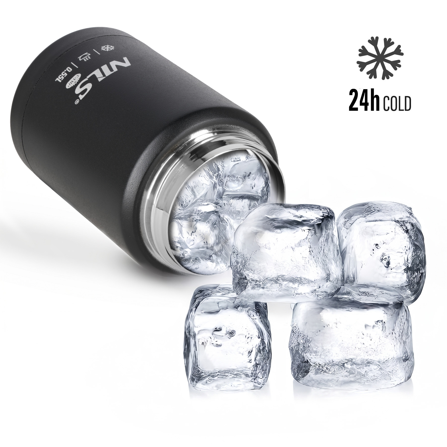 Termoska na jídlo NILS Camp NC3807, černá, 550 ml