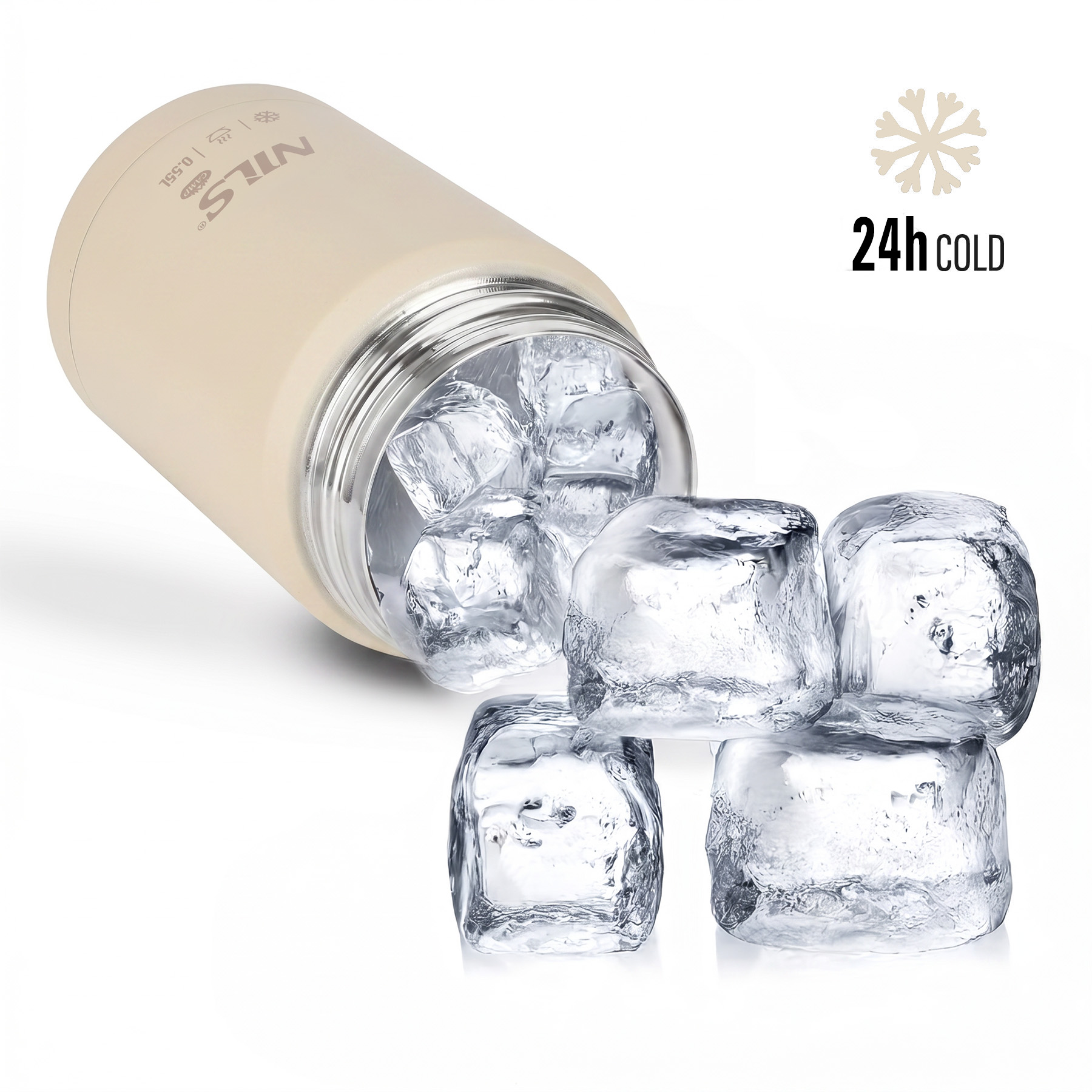Termoska na jídlo NILS Camp NC3807, béžová, 550 ml