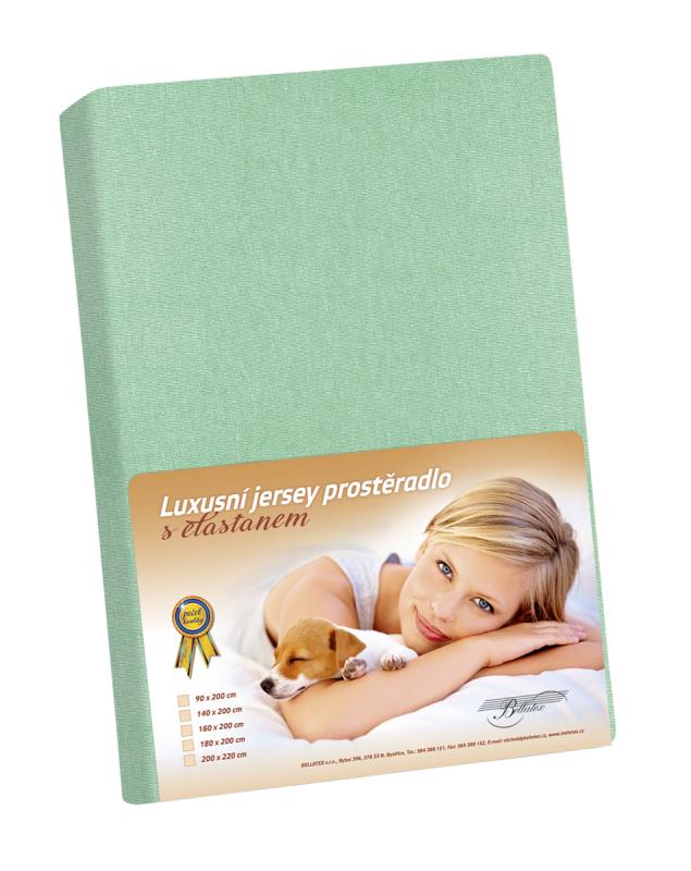 Bellatex prostěradlo Jersey s elastanem Sv.zelená - 90x200 cm