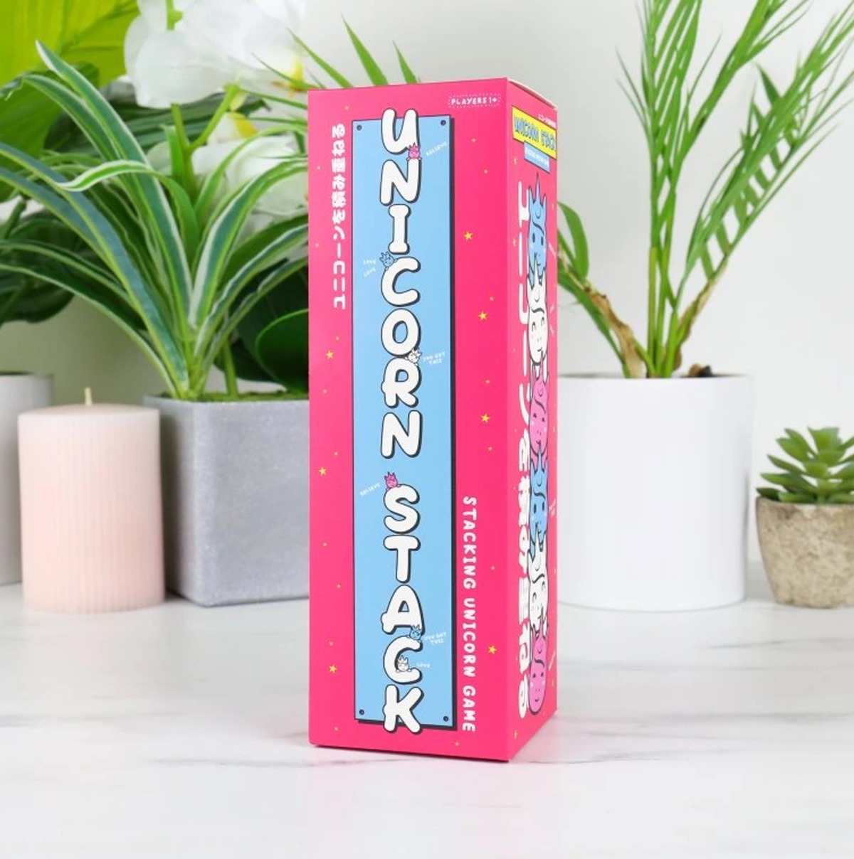 Skládací věž, motorická hra s jednorožci