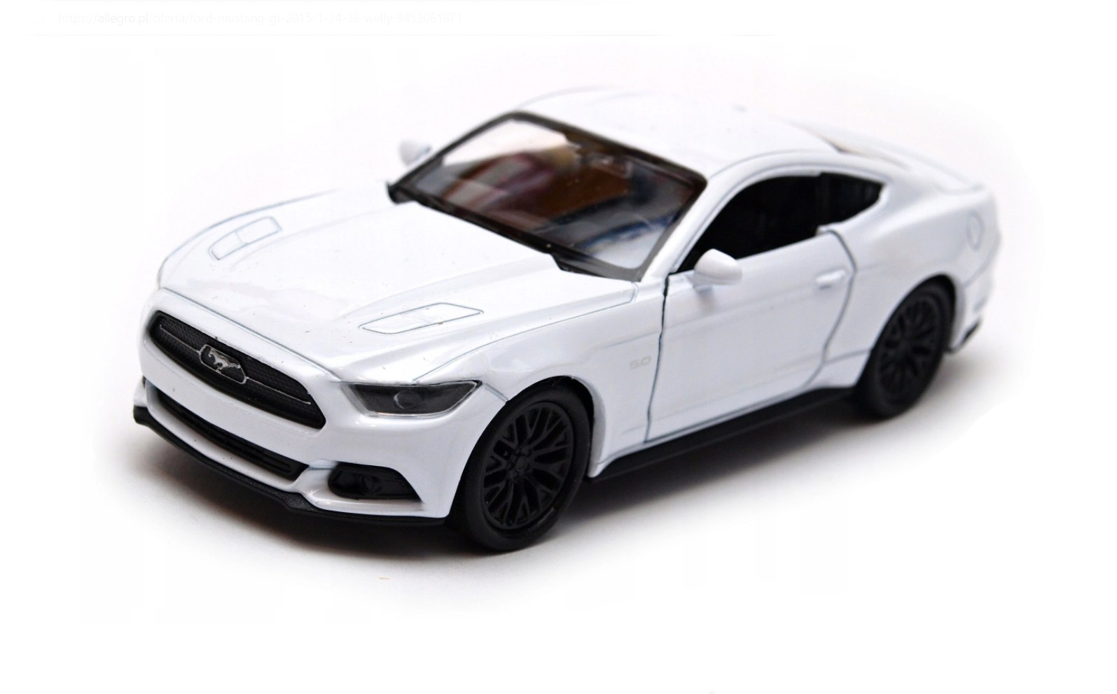 Welly Ford 2015 Mustang GT, bílý 1:34-39