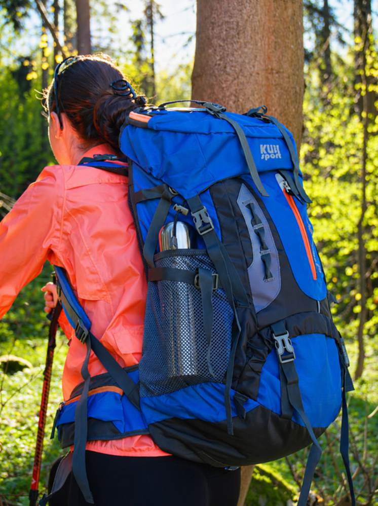 Batoh BA60 Mountains 60 L na horskou turistiku, modrý