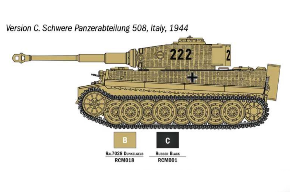 Model Set tank 75002 - Pz. Kpfw. VI Tiger I Ausf. E (1:56)