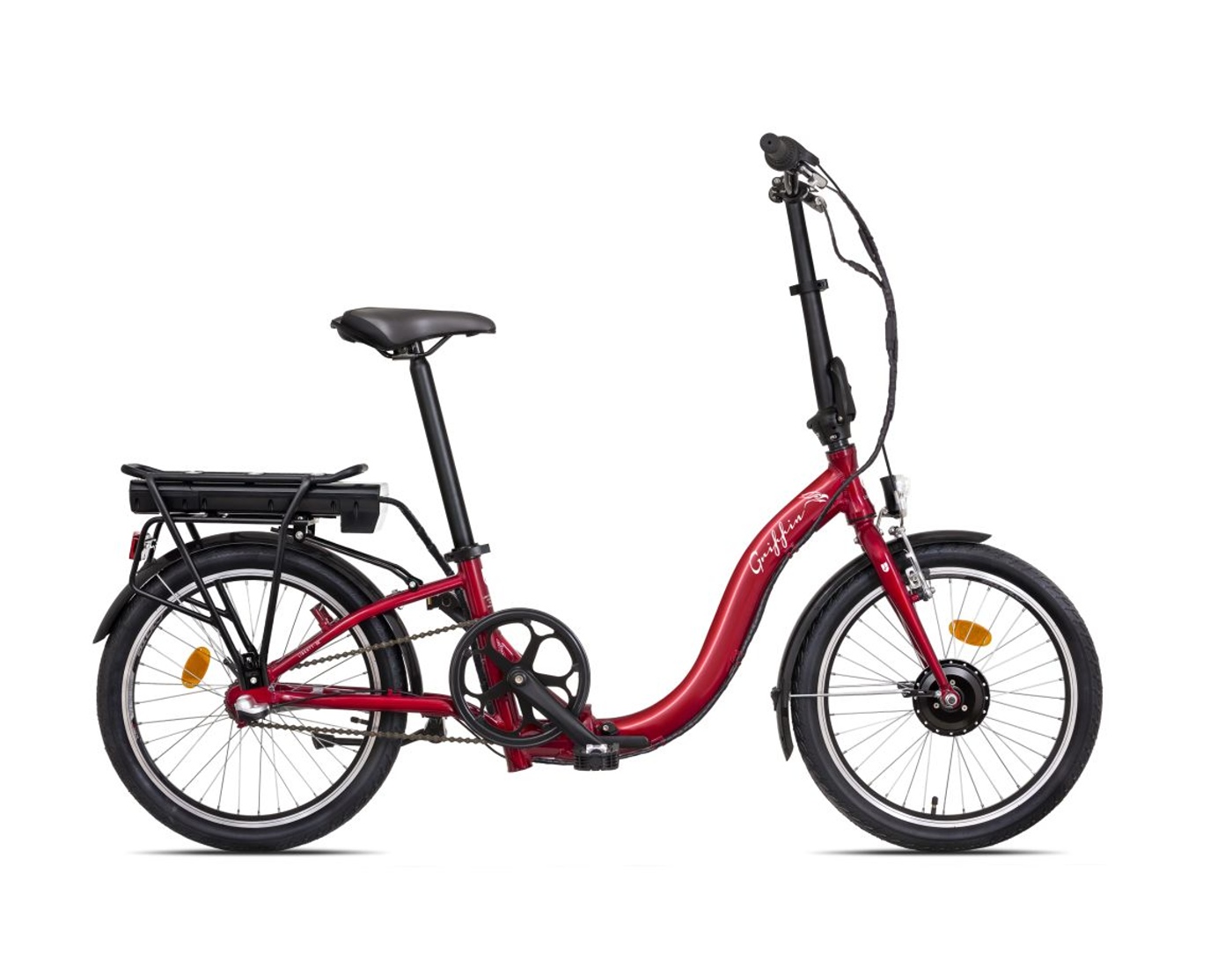 Liberty e-Griffin 20" 3spd Skládací elektrokolo 36V, 10,4 Ah, přední motor, červené