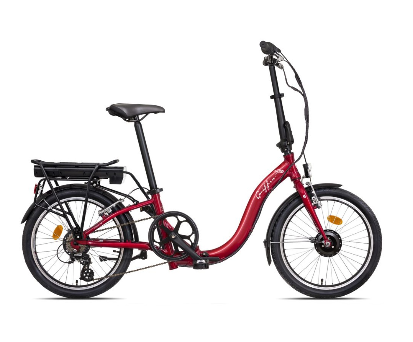 Liberty e-Griffin 20" 7spd Skládací elektrokolo 36V,,14 Ah, přední motor, červené