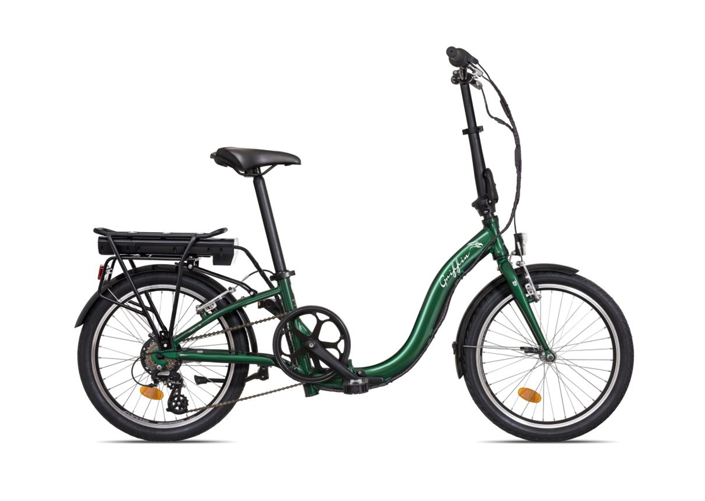 Liberty e-Griffin 20" 7spd Skládací elektrokolo 36V, 10,4 Ah, zadní motor, zelené
