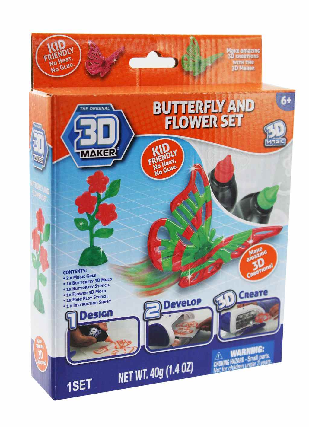 Alltoys 3D Magic tématická sada, Motýli a květiny