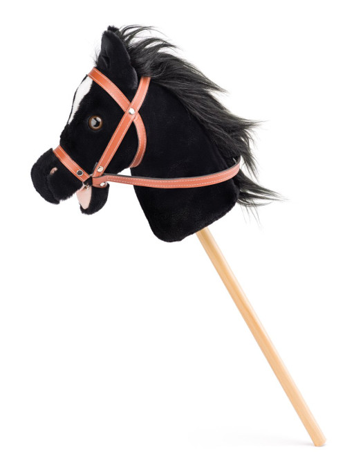 Faunica Hobby horse Baron, černý kůň na tyči se zvuky