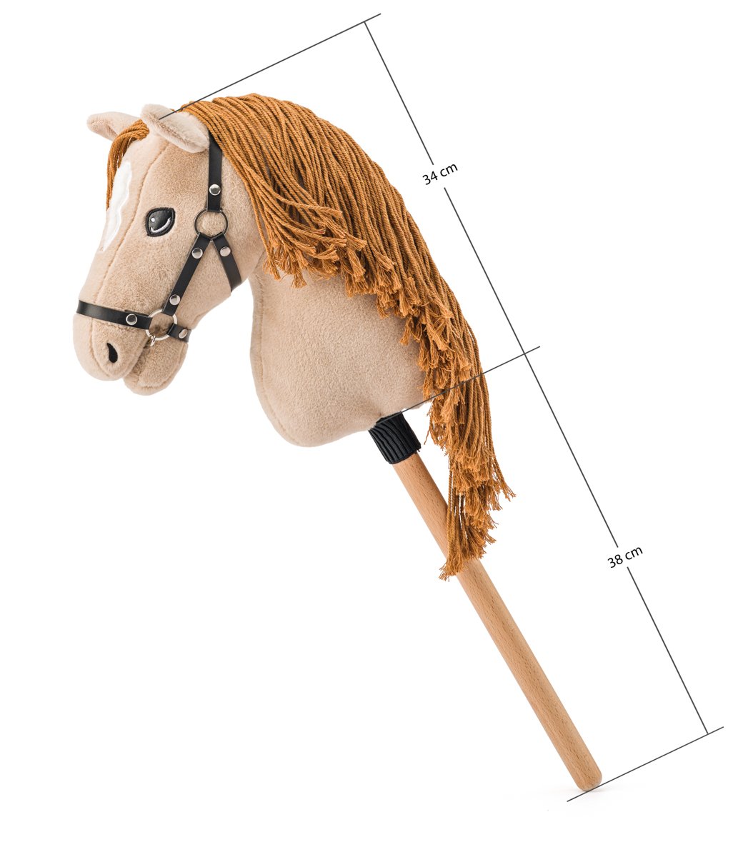 Faunica Hobby horse Gracia, béžová klisna na tyči, provázková hříva
