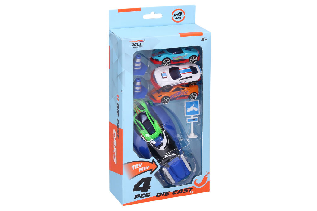 Wiky Auta vystřelovací set 4 ks, délka 7 cm