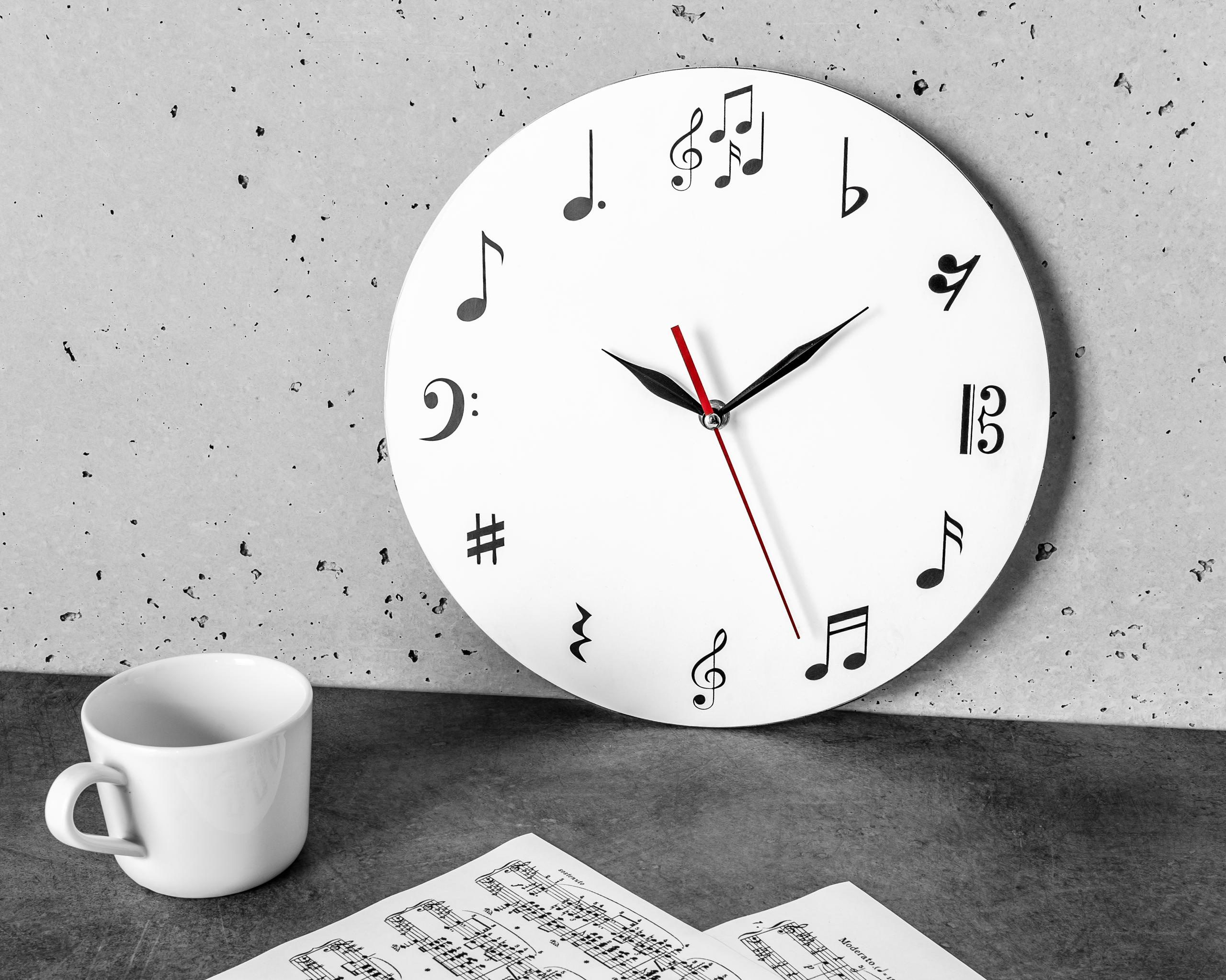 Gadget Master Nástěnné hudební hodiny, průměr 30cm
