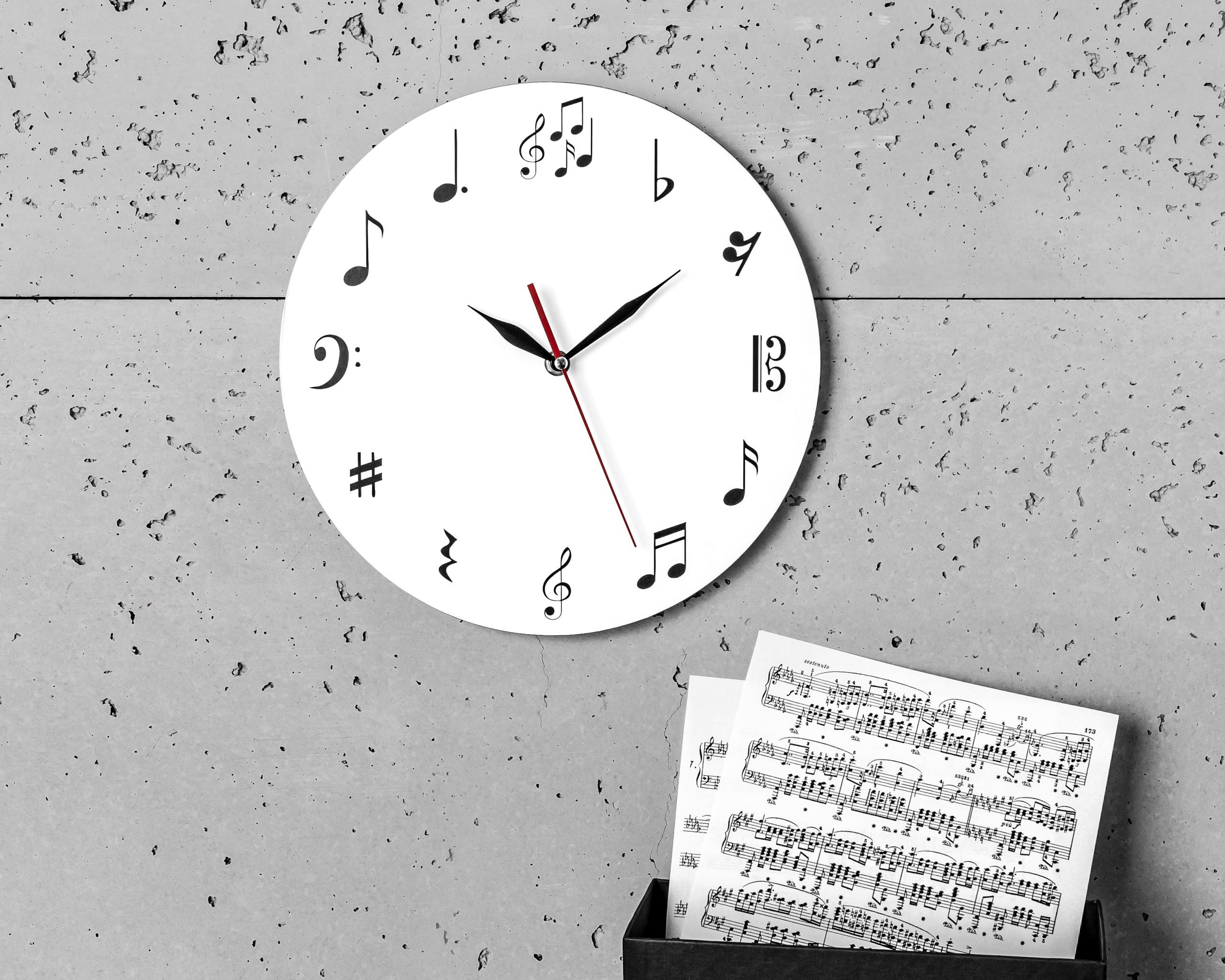 Gadget Master Nástěnné hudební hodiny, průměr 30cm