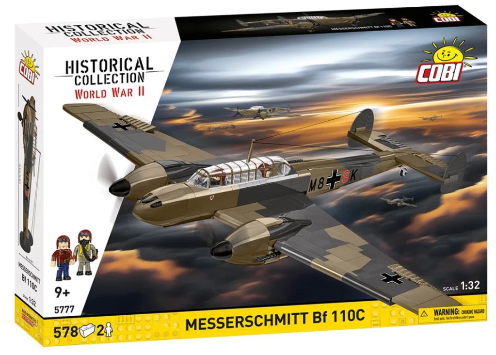 Cobi 5777 II WW Messerschmitt Bf 110C, 1:32, 578 k, 2 figurky