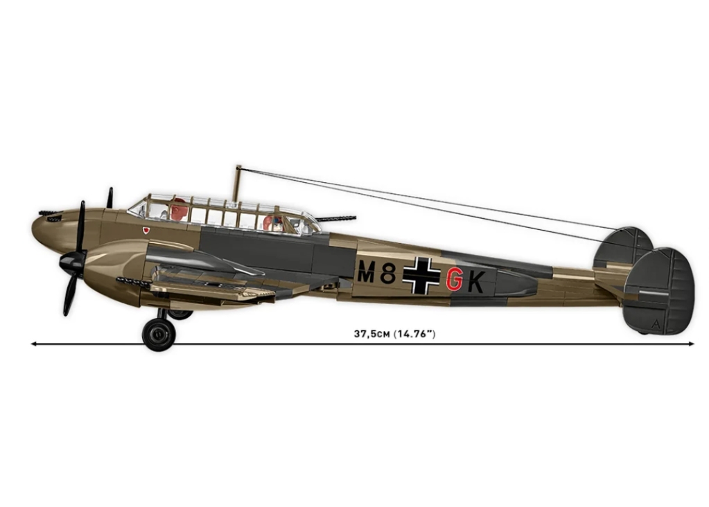Cobi 5777 II WW Messerschmitt Bf 110C, 1:32, 578 k, 2 figurky