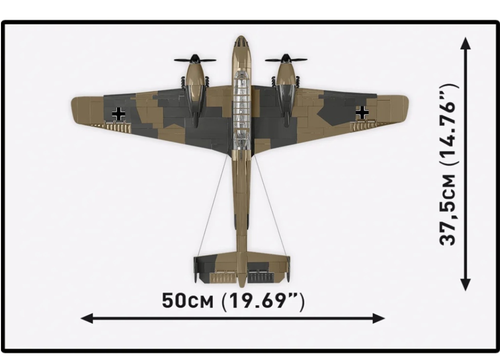 Cobi 5777 II WW Messerschmitt Bf 110C, 1:32, 578 k, 2 figurky