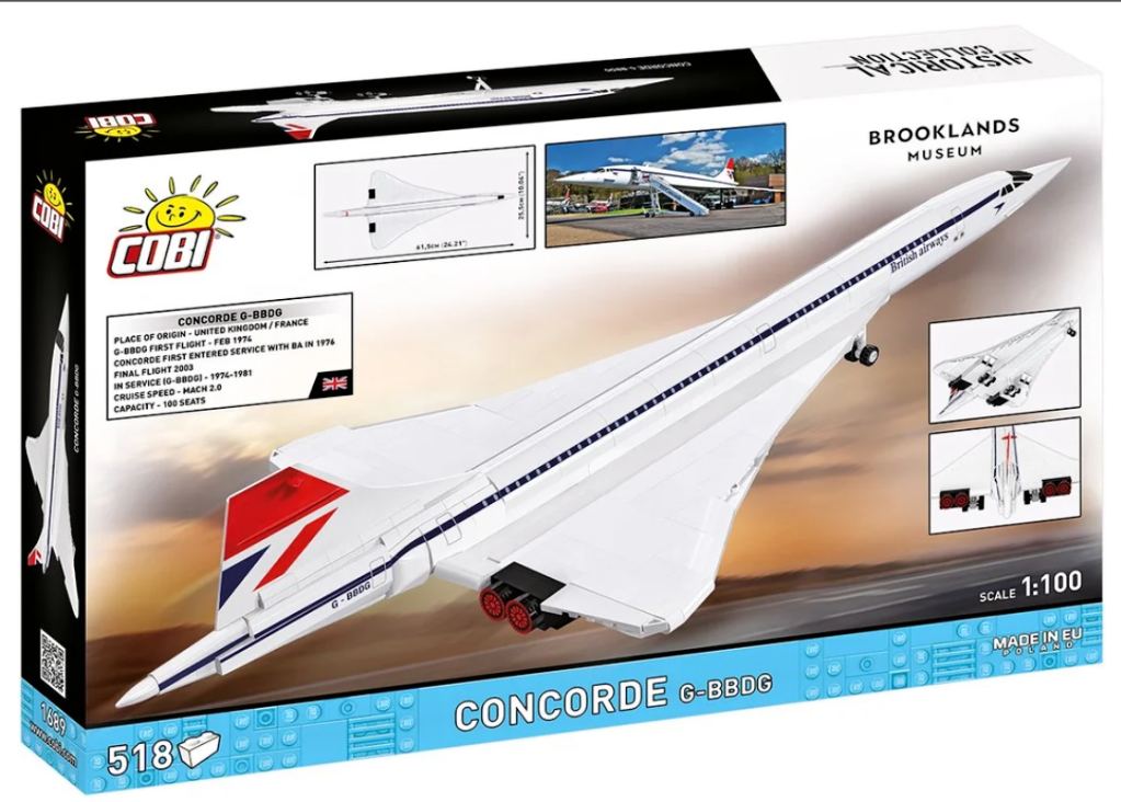 Cobi 1689 Concorde z Brooklands Museum, 1:100, 518 kostek