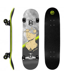 Spokey SKALLE Pro Skateboard 78,7 x 20 cm, ABEC7, šedý