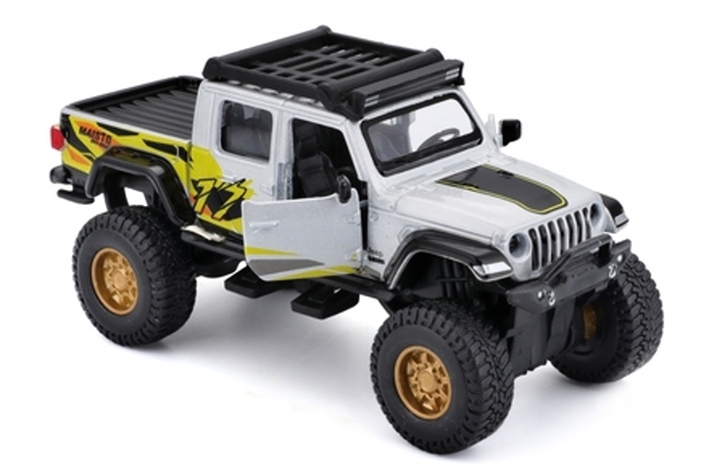 Maisto Jeep Gladiator 4x4 Rebels, stříbrný