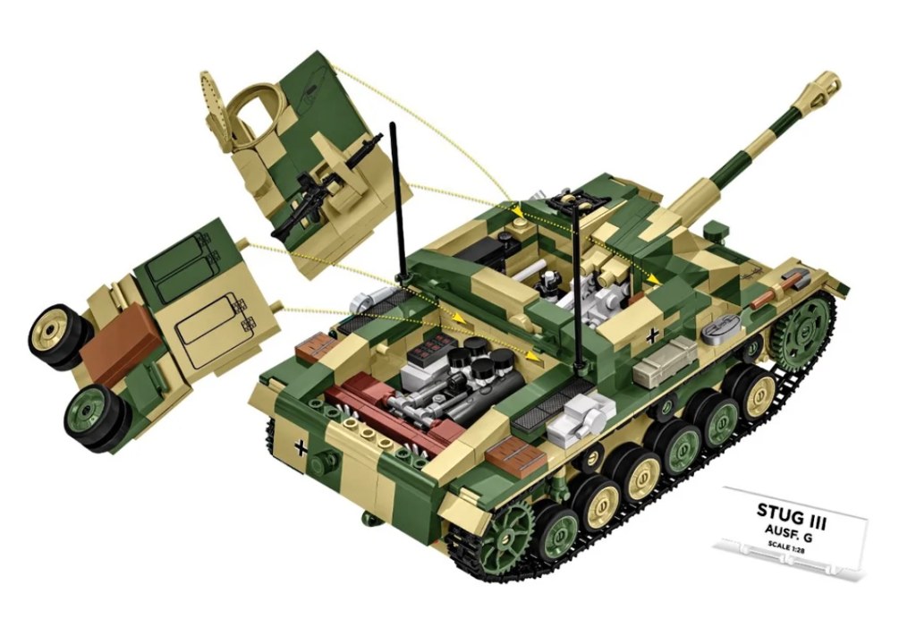 Cobi 2676 II WW StuG III Ausf. G, 1:28, 955 kostek