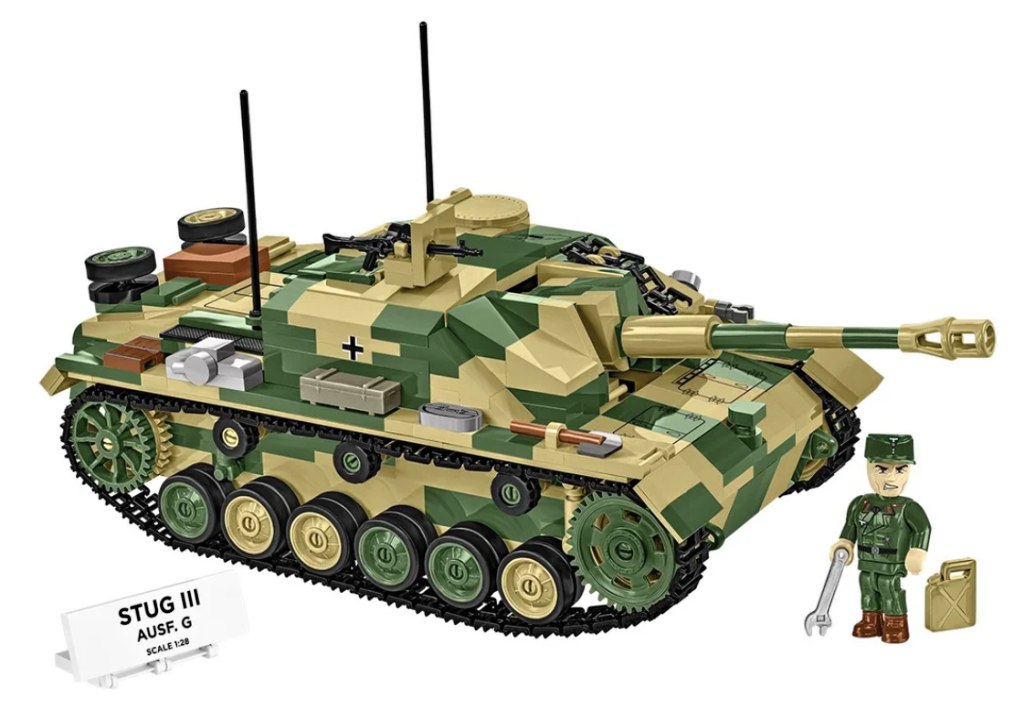 Cobi 2676 II WW StuG III Ausf. G, 1:28, 955 kostek