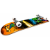 Skateboard sportovní, oranžový s potiskem, 79x20 cm