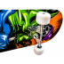 Skateboard sportovní, oranžový s potiskem, 79x20 cm