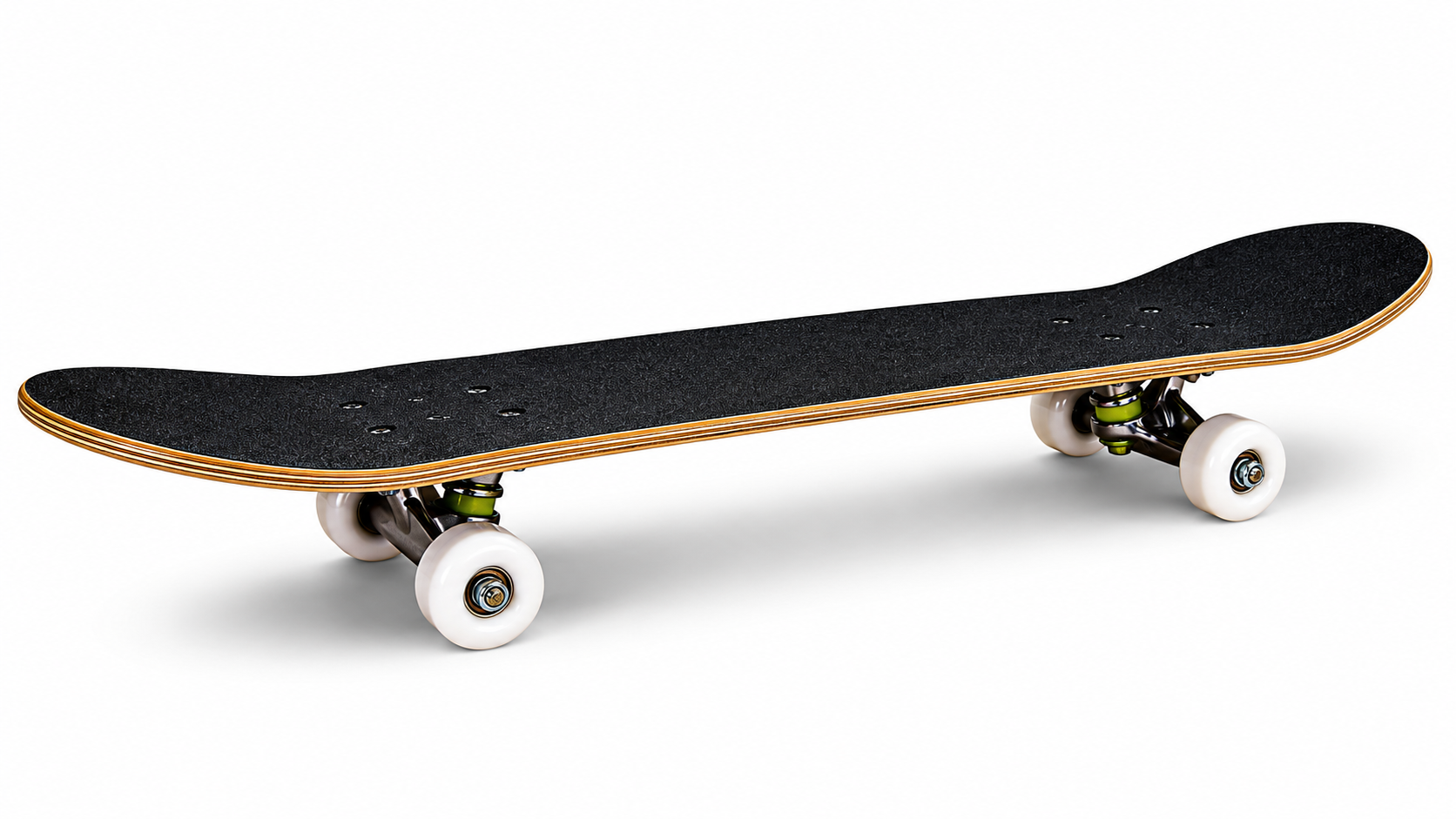Skateboard sportovní, oranžový s potiskem, 79x20 cm