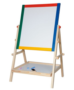 Dětská stojanová tabule-natur rám s poličkou, 65cm