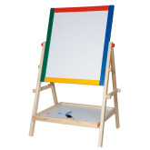 Dětská stojanová tabule-natur rám s poličkou, 65cm