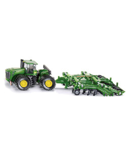 SIKU Blister - Traktor John Deere 9630 s bránami Amazone Centaur 1:87
