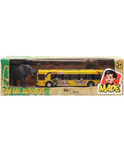 Made Žlutý autobus safari se zvířátkem, 24cm