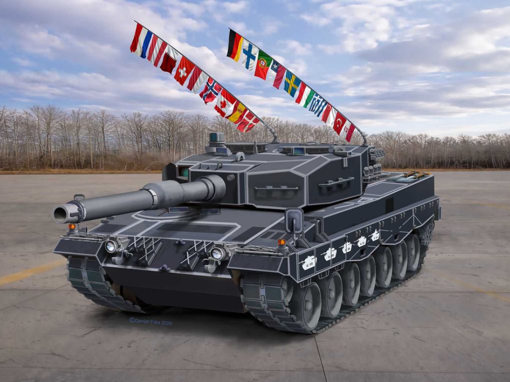 Revell ModelKit tank 03368 - Leopard 2A4 Special Decoration 40th Anniversary (1:35)