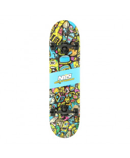 Skateboard Nils Extreme CR3108SA COLOR WORMS 2, 78x20 cm