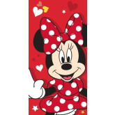 Jerry Fabrics dětská osuška Minnie Red heart, 70x140 cm