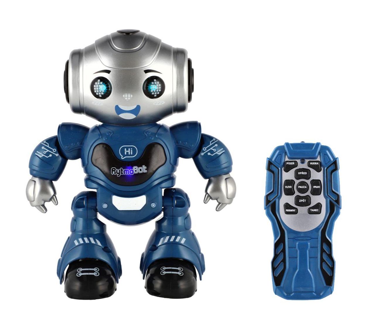 Robot RC Rytmobot na infra ovládání se světlem se zvukem, 25x26x10cm