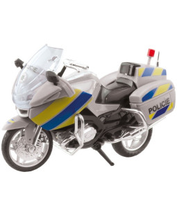 MaDe Policejní Motorka kovová, 18 cm