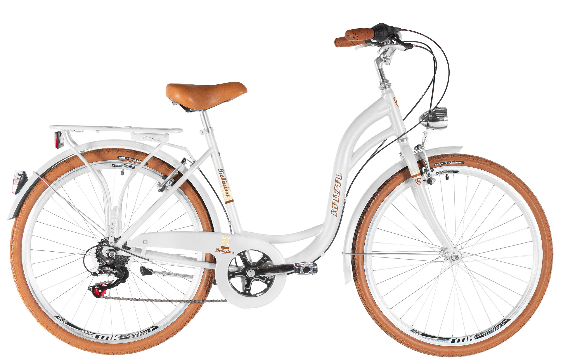 Kenzel jízdní kolo Bellissima Royal 6spd 28" 2026 bílo-hnědé