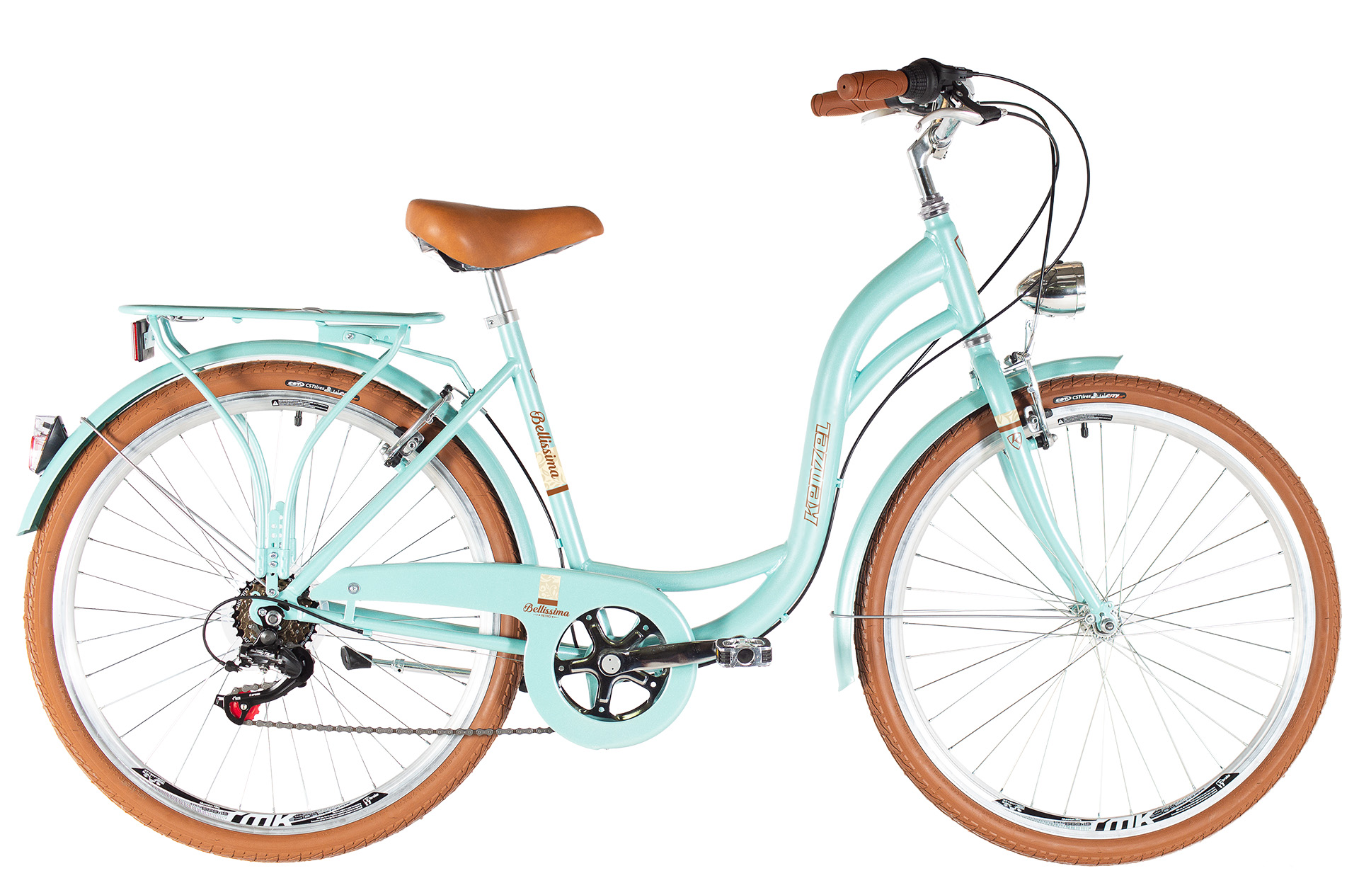 Kenzel jízdní kolo Bellissima Royal 6spd 28" 2026 tyrkysově-hnědé