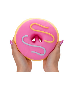 Mega squeeze jumbo strečový donut, růžový 16cm