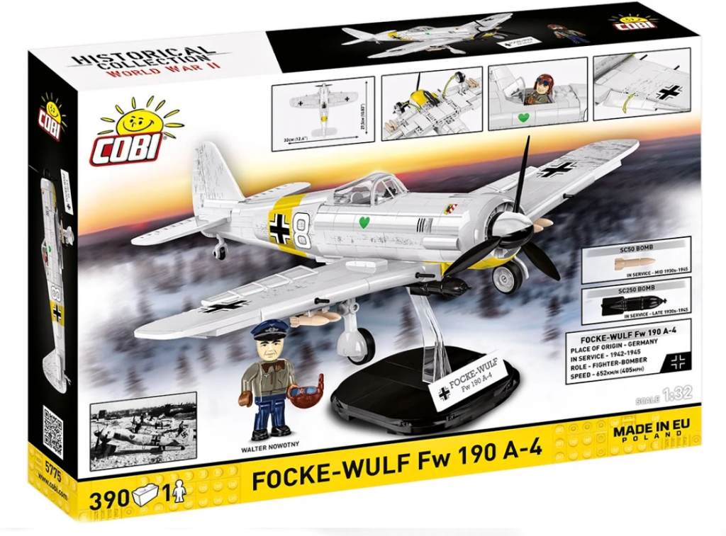 COBI 5775 II WW Focke-Wulf Fw 190 A-4, 1:32, 390 kostek