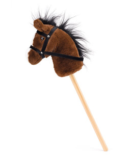Faunica Hobby horse Bonnie, tmavě hnědý kůň na tyči